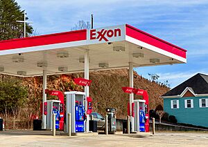 An ExxonMobil gas station in Hiawassee, Georgia