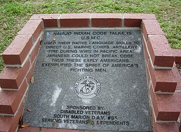 Code Talkers Monument in Ocala, Florida Memorial Park
