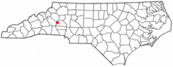 Location of Hildebran, North Carolina