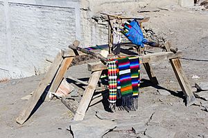 Traditional loom at Ranipauwa-Muktinath, Nepal-WLV-1197