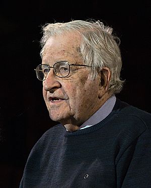 A photograph of Noam Chomsky