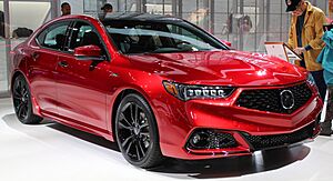 2019 Acura TLX A-Spec SH-AWD in red front NYIAS 2019