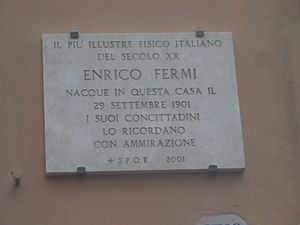 Enrico Fermi birthplace plaque