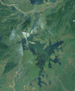 Satelites image of Lake Poyang