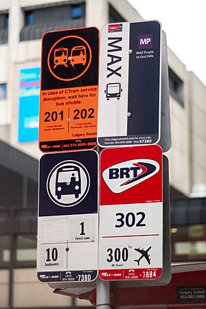 Calgary Transit Bus Stop Signs
