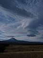 Lenticular clouds over Mount Adams (Washington)
