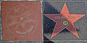 Celine Dion both walk of fame stars