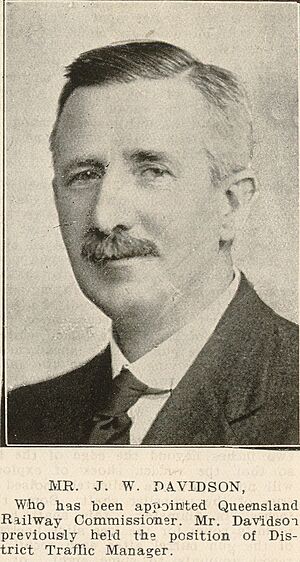 James Walker Davidson, newly appointed Queensland Railway Commissioner, 1918