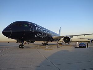 Riyadh Air Boeing 787 at Dubai Airshow 2023