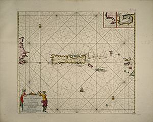 1712 Porto Rico map by Johannes van Keulen BPL m8719