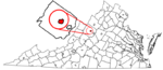 State map highlighting Staunton