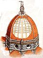 Filippo Brunelleschi, cutaway of the Dome of Florence Cathedral (Santa Maria del Fiore)