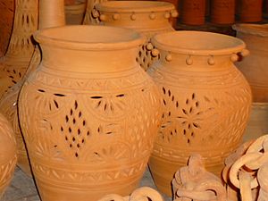 Clay pots in punjab pakistan