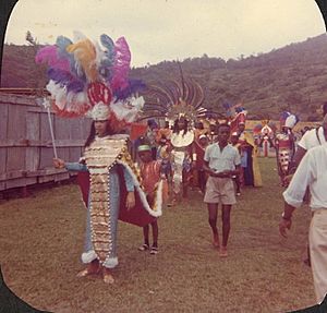 GrenadaCarnival1965FeatheredHeaddresses