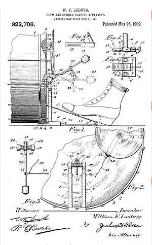 Ludwig 1909 pedal patent