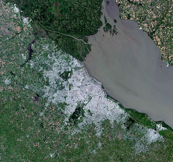 Satellite image of Buenos Aires, Argentina - December 19, 2014