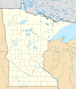 Location of Burntside Lake in Minnesota