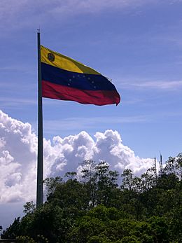 Flag of Venezuela, Cerro El Ávila.JPG