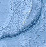 Map showing the Mariana Trench area