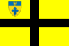 Flag of St David (early) with Diocese of Swansea and Brecon Shield in Canton.svg