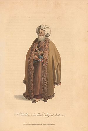 A Hindkee in the Winter drefs of Peshawar. 1815