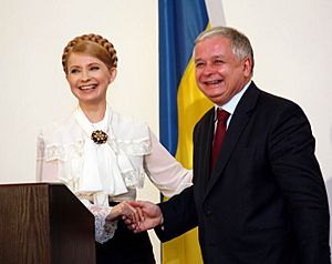 Julia Tymoshenko and Lech Kaczyński(2008)