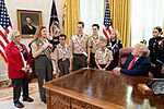 President Trump at the Presentation of the Boy Scouts' Report to the Nation (49626974288)