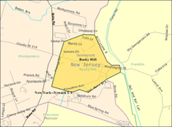 Census Bureau map of Rocky Hill, New Jersey