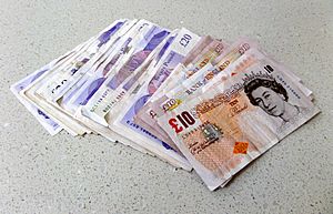 British-pound-notes-on-table