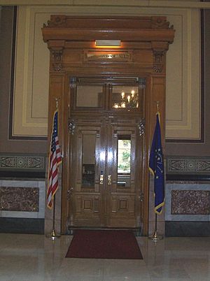 Entrance to the office of the Governor of Indiana, Indiana Statehouse, Indianapolis, Indiana