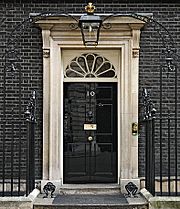2010 Official Downing Street pic - cropped to door arch