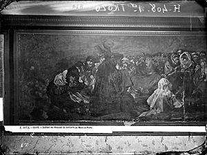 Pinturas Negras de Goya, El Aquelarre, fotografía de J. Laurent en 1874, VN-a-008125 P