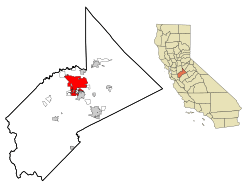 Location in Stanislaus County and California