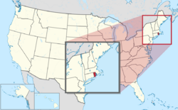 Rhode Island in United States (zoom)
