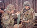 Soldiers of 9th Engineer Battalion preparing explosive charges in Bosnia Zone of Separation 1996