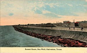 Sunset Route, Sea Wall, Galveston, Texas