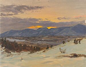 'Winter Twilight from Olana' by Frederic Edwin Church, about 1871-2