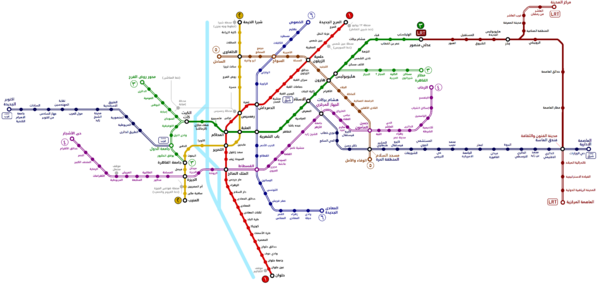 Cairo Rapid Transit map