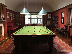 Billiard room at Olveston Historic Home in Dunedin, New Zealand