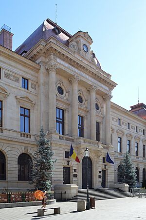 National Bank of Romania, old building, Strada Lipscani facade, Bucharest, 2017