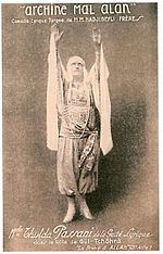 Poster, "Arshin mal alan" comedy at Femina theatre of Paris, 1925