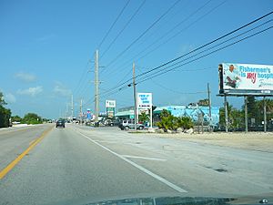 The Overseas Highway as it goes through Summerland Key