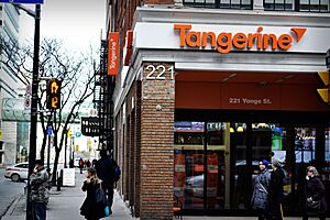 Tangerine Bank cafe on Yonge Street