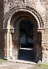 Norman doorway, Round Chapel, Ludlow Castle - geograph.org.uk - 1745704