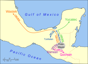 Mayan Language Migration Map