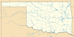 Location of Lake of the Arbuckles in Oklahoma, USA.