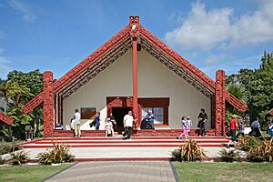 00 1563 Rotorua, NZ - Maori Versammlungshaus Rotowhio-Marae