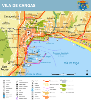Plano da vila de Cangas
