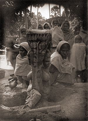 Statue of Matrikas found near Agam Kuan, Patna, 1895
