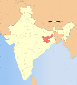 India Jharkhand locator map